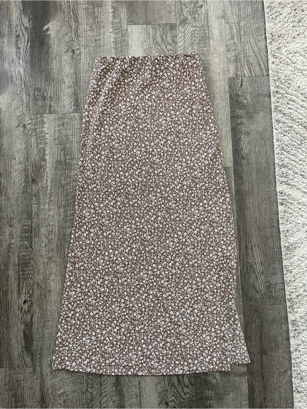Altar’d State A-Line Maxi Skirt Brown Floral Print Size S